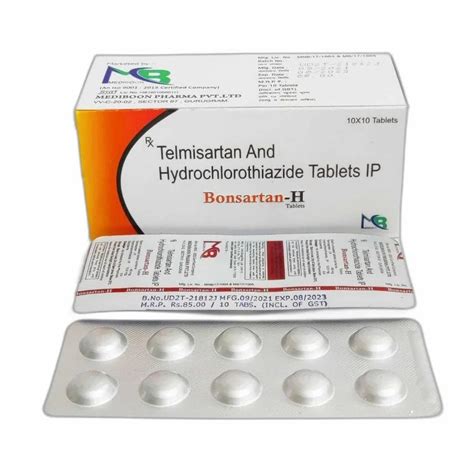 telmaa Telmisartan And Hydrochlorothiazide Tablets USP, Glenmark, Prescription at Rs 220/box in ...