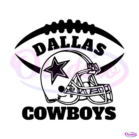 Dallas Cowboys Football Helmet SVG Digital Download