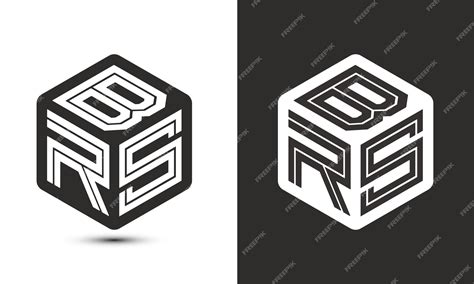 Premium Vector | Brs letter logo design with illustrator cube logo vector logo modern alphabet ...