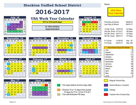 Stockton Unified Calendar 2024-25 - Aileen Ariadne