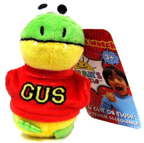 Ryans World Gus the Gummy Gator 4 Clip On Plush Pocket Watch - ToyWiz