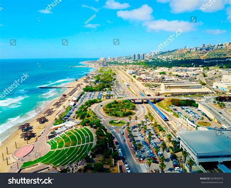 Haifa Beach Israel Aerial View Stock Photo 667858315 | Shutterstock