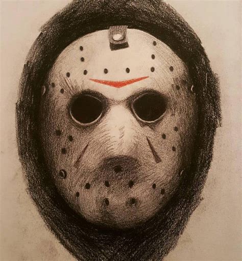 Jason Mask Drawing at PaintingValley.com | Explore collection of Jason ...