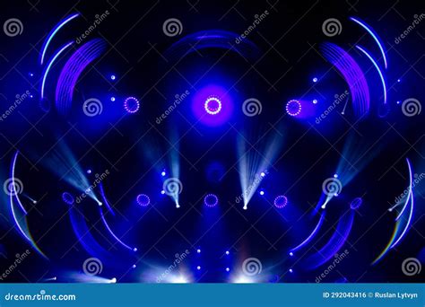 Colorful Concert Lights on Empty Stage Stock Photo - Image of event ...