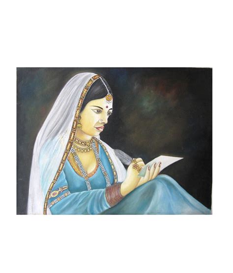 Icb Lady Writing A Letter Painting On Canvas: Buy Icb Lady Writing A ...