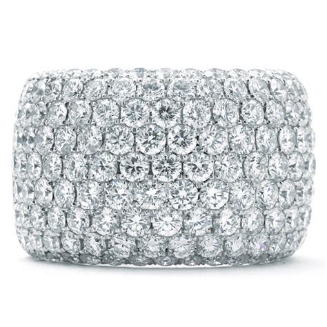 Wide 9-Row Pave 6.95 CTTW Diamond Band in White Gold | New York ...