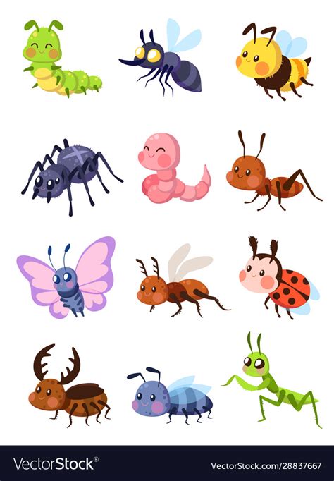 Cute Bugs Clipart Set - 171+ DXF Include