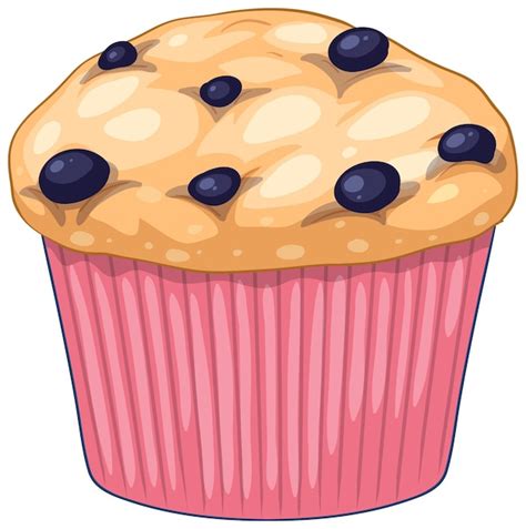 Free Vector | A blueberry muffin isolated