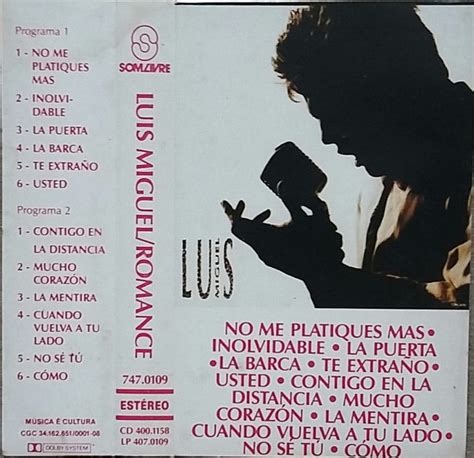 Luis Miguel - Romance (1992, Cassette) | Discogs