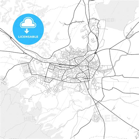 Vector PDF map of Bitola, North Macedonia - HEBSTREITS