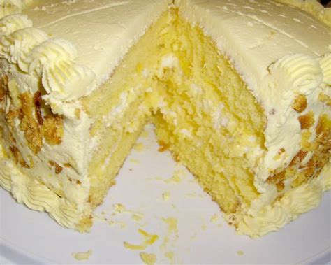 Lemon Cake with Lemon Filling and Lemon Butter Frosting