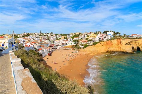 A View of Beautiful Beach in Carvoeiro Town Stock Image - Image of europe, portimao: 63082721