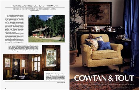 Historic Architecture: Josef Hoffmann | Architectural Digest | MARCH 1995