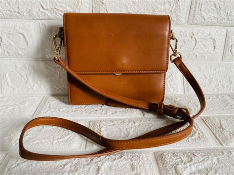 Ladies Brown Leather Sling Bag, Women's Fashion, Bags & Wallets, Cross ...