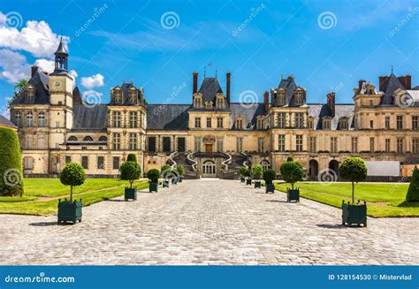 Fontainebleau Palace Chateau De Fontainebleau, France Stock Photo ...