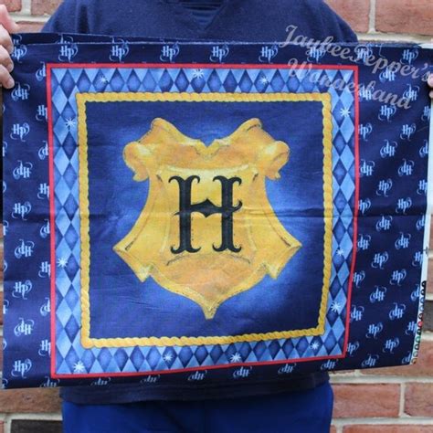 Items similar to Harry Potter Fabric Hogwarts House fabric panel licensed fabric on Etsy