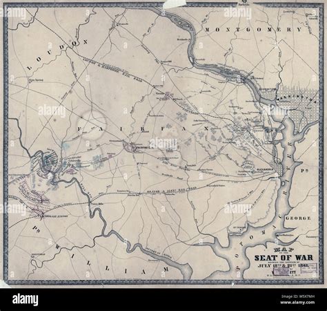 American civil war map 1861 hi-res stock photography and images - Alamy