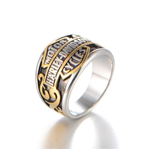 Man Euro American Motorcycle Rings Wholesale Mens Rings Davidson Jewelry Gift Gothic Rock Punk ...