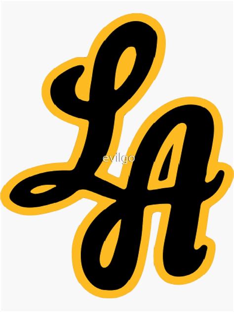 "LA Script Sticker" Sticker for Sale by evilgo | Redbubble