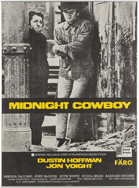 A movie poster for "Midnight Cowboy", 1960/70s. - Bukowskis