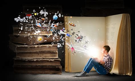 Reading And Imagination Stock Photo - Download Image Now - iStock