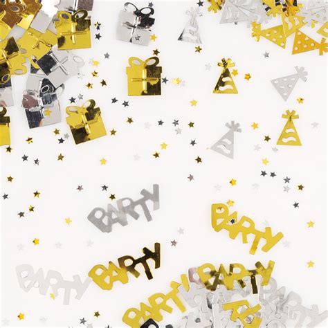 Foil Gold & Silver Happy Birthday Confetti, 1.2oz