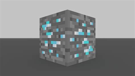 3D model MineCraft diamond ore block VR / AR / low-poly | CGTrader