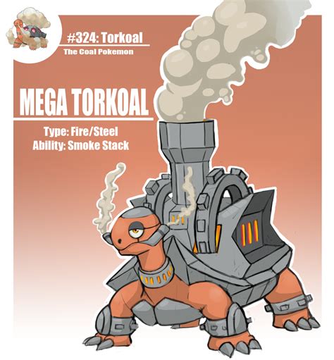 Mega Torkoal | Pokemon, Comic book cover, Mega evolution