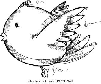 Bird Sketch Drawing Vector Stock Vector (Royalty Free) 127213268