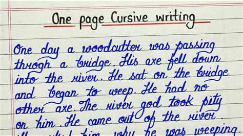 Cursive writing || One page cursive english writing practice - YouTube