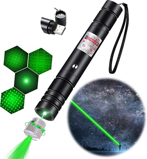 High Power Green Laser Pointer, Long Range, 2000m, USB Rechargeable for Hiking & Cat Toy ...