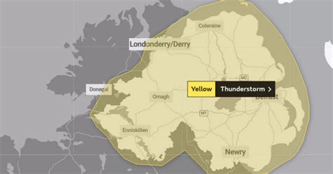 Belfast weather forecast shows yellow warning for Monday - Belfast Live