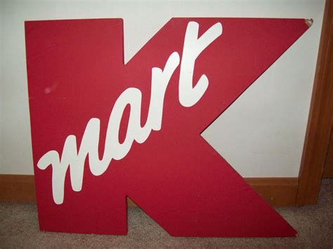 Kmart 1991 styrofoam logo sign | Signs, Bathroom signs, Kmart