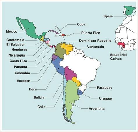 Spanish Speaking Countries Map Worksheet