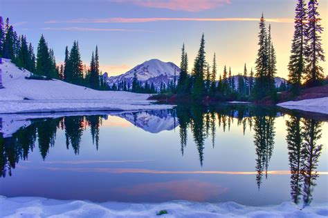 Washington, Mount Rainier, 1080P, lake, nature, mount rainier national ...