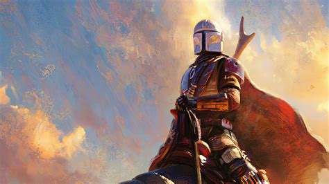 Wallpaper : The Mandalorian, oil painting, Star Wars, Baby Yoda, Low Angle 3840x2160 - hauth ...