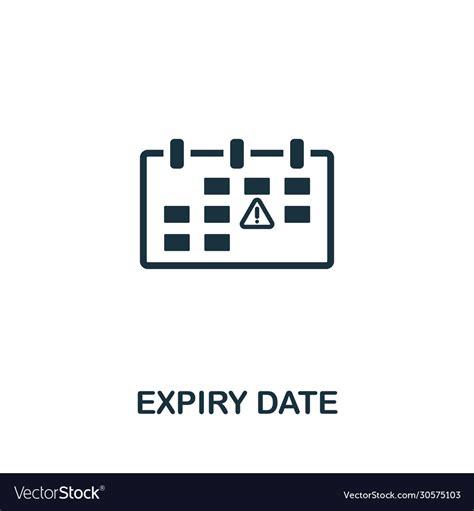 Expiry date icon simple element from intellectual Vector Image