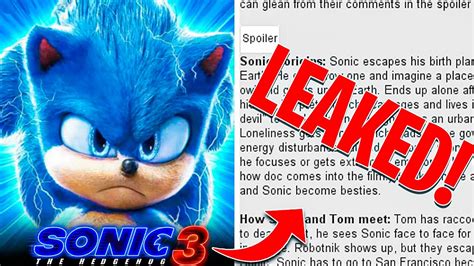 SONIC 3 Leaked Plot! - YouTube