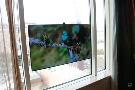 This wireless 55-inch OLED TV sucks... onto any wall or window | Engadget