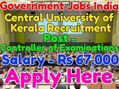 Central University of Kerala Recruitment 2017 | Government Jobs India ...