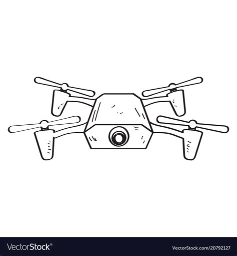 Drone toy sketch Royalty Free Vector Image - VectorStock