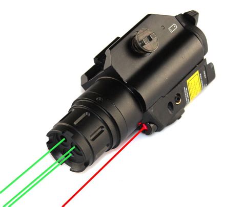 Tactical Gun Pistol Weapon Sight of Triple Green Laser with Upper Single Red Laser Scope Combo ...