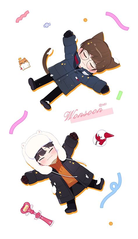 SEVENTEEN FANART twt.@kei | Seventeen, Fan art, Cute stickers