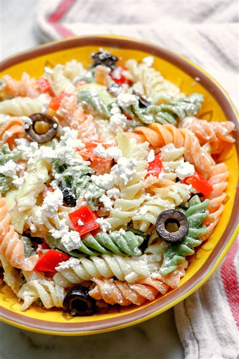 Tri-Colored Pasta with Feta Cheese Recipe | Allrecipes