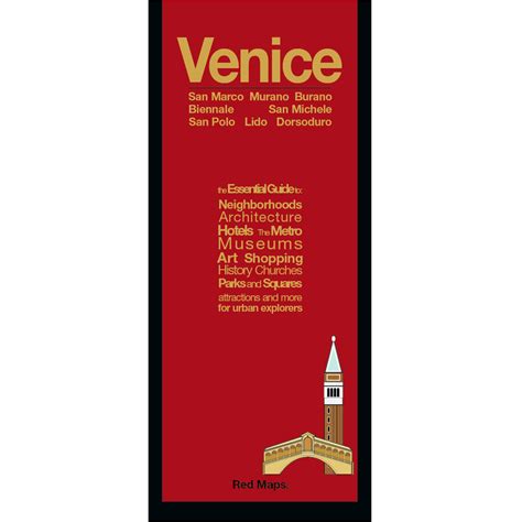 Venice Historic City Center Foldout Travel Map | Red Maps