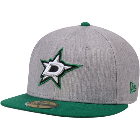 Dallas Stars New Era Fashion 59FIFTY Fitted Hat - Heathered Gray/Kelly Green