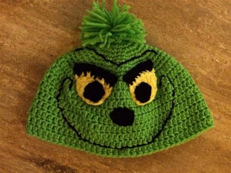 Grinch crocheted hat