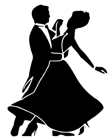 Ballroom dance Black and white Tango - Silhouette png download - 723* ...