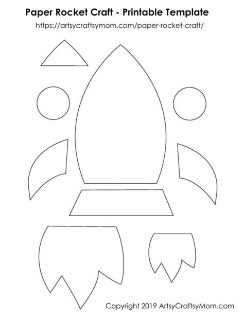 Paper Rocket Craft for Kids + Free Printable Template