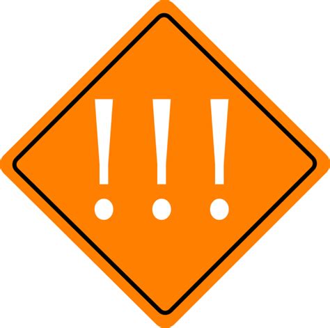 Orange Construction Sign Clip Art at Clker.com - vector clip art online, royalty free & public ...